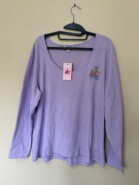 NWT Juicy by Juicy Couture Lilac Sky Waffle Knit Top - 2X